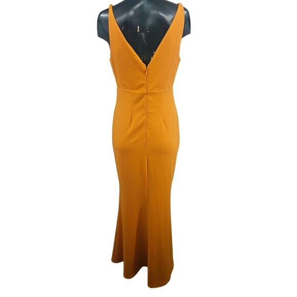 Lulus Melora Sleeveless Mermaid Maxi Dress in Orange at Nordstrom Women's M 3630 - Picture 3 of 10